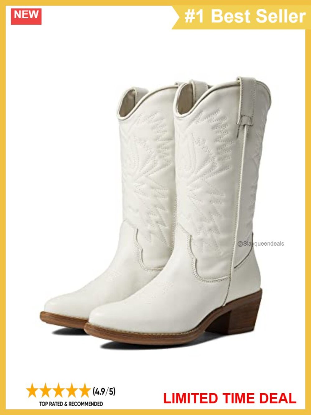 Steve Madden Hayward Mid-Calf Leather Boots Pointed Toe 2" Heel